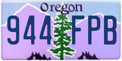 OR license plate 944FPB