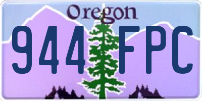 OR license plate 944FPC