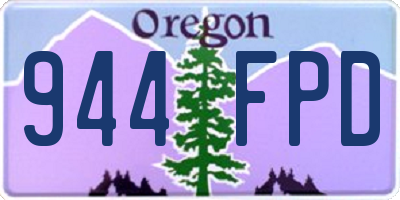 OR license plate 944FPD
