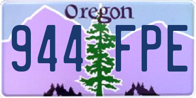 OR license plate 944FPE