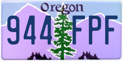 OR license plate 944FPF