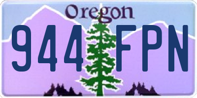 OR license plate 944FPN