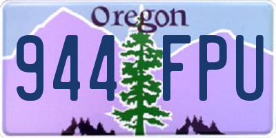 OR license plate 944FPU