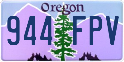 OR license plate 944FPV