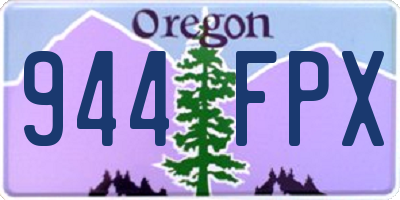 OR license plate 944FPX