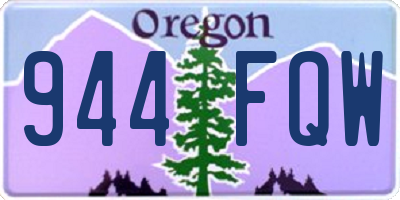 OR license plate 944FQW