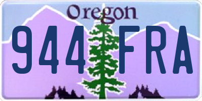 OR license plate 944FRA