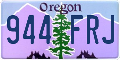 OR license plate 944FRJ