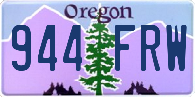 OR license plate 944FRW