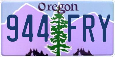 OR license plate 944FRY
