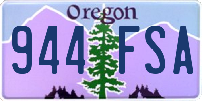 OR license plate 944FSA