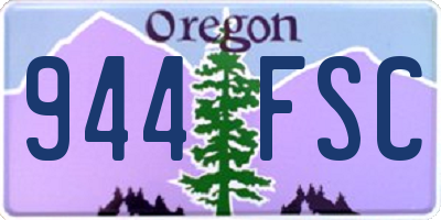 OR license plate 944FSC