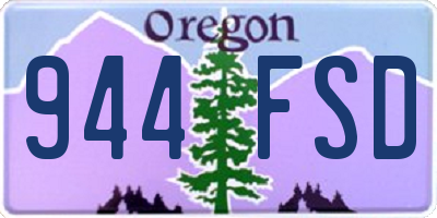 OR license plate 944FSD