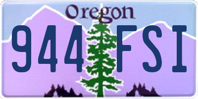OR license plate 944FSI