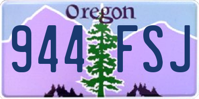OR license plate 944FSJ