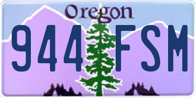 OR license plate 944FSM
