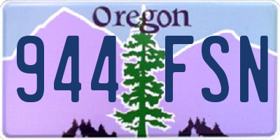 OR license plate 944FSN