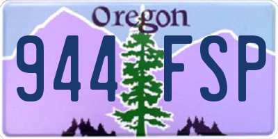 OR license plate 944FSP