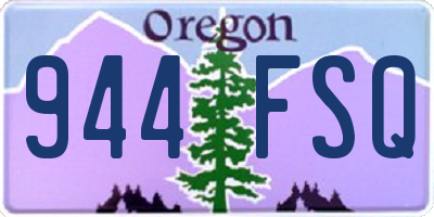 OR license plate 944FSQ