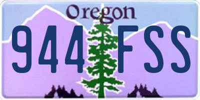 OR license plate 944FSS
