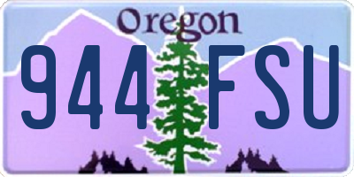 OR license plate 944FSU