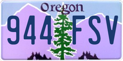 OR license plate 944FSV
