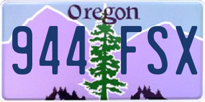 OR license plate 944FSX