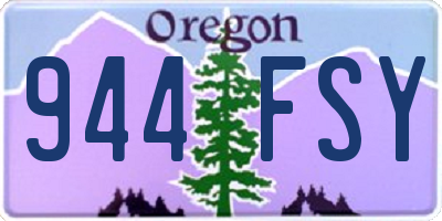 OR license plate 944FSY