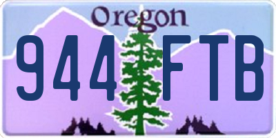 OR license plate 944FTB