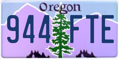 OR license plate 944FTE