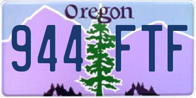 OR license plate 944FTF