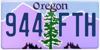 OR license plate 944FTH