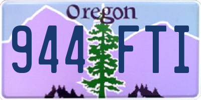 OR license plate 944FTI