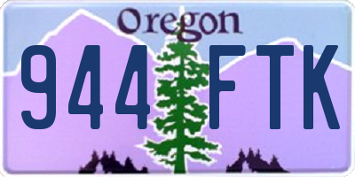 OR license plate 944FTK