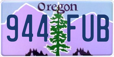 OR license plate 944FUB
