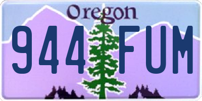 OR license plate 944FUM
