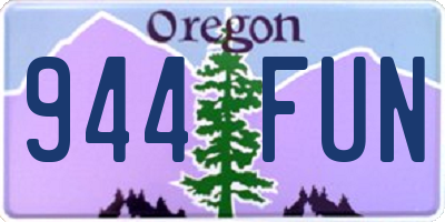 OR license plate 944FUN