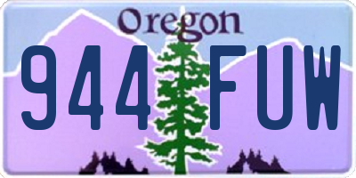OR license plate 944FUW