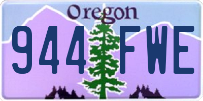 OR license plate 944FWE