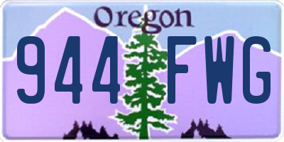 OR license plate 944FWG