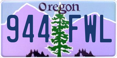 OR license plate 944FWL
