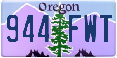 OR license plate 944FWT