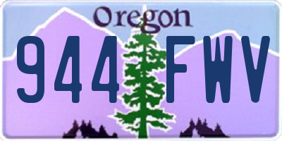 OR license plate 944FWV