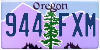 OR license plate 944FXM