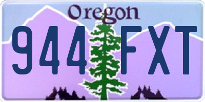 OR license plate 944FXT