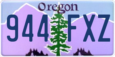 OR license plate 944FXZ