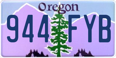 OR license plate 944FYB