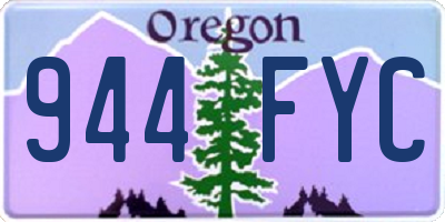 OR license plate 944FYC
