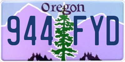 OR license plate 944FYD