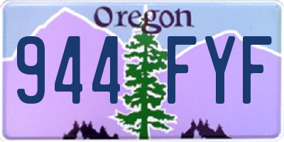 OR license plate 944FYF